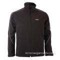 Hitam dengan Softshell Jacket perpipaan reflektif